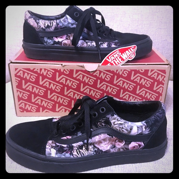 velvet floral vans 